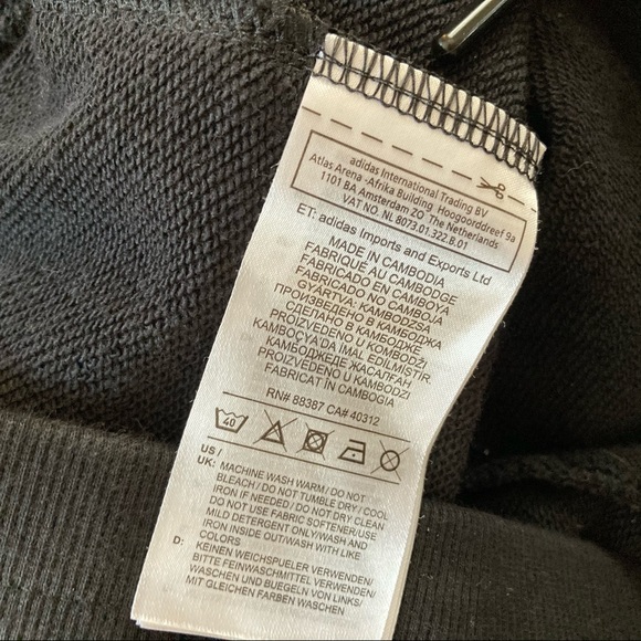 Adidas Brilliant Basics Black Track Pants Joggers Large - Picture 12 of 13